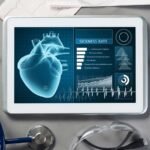 Tablet showing heart test result